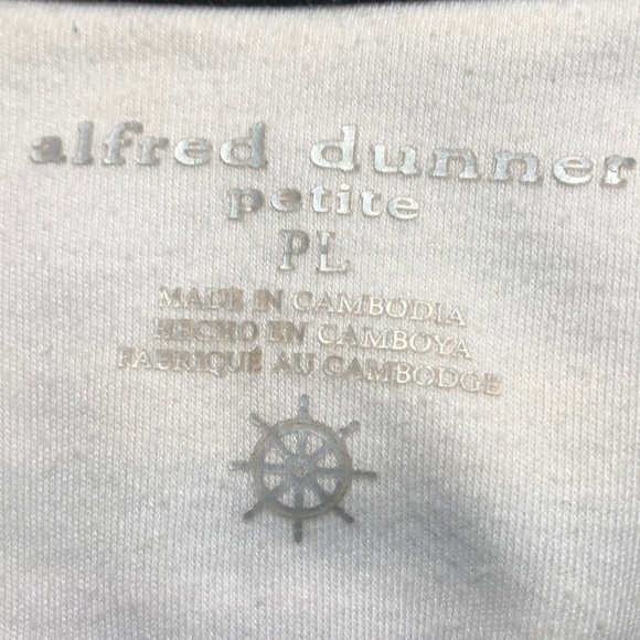 Alfred Dunner Petite Star-Studded Striped Top - Picture 6 of 8